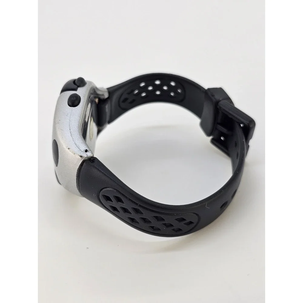 Men's Casual Watch 40MM Black Gray Case Black Plastic Bands New Battery